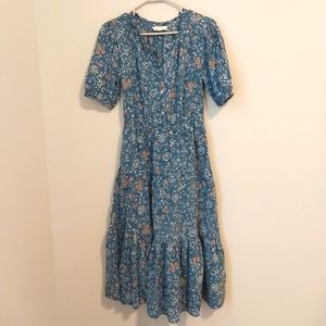 Beachlunchlounge Boho Dress Sz Small Blue and Orange